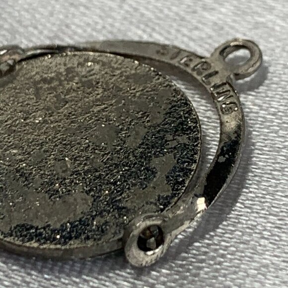 Vintage Sterling Silver San Francisco California Cable Car Charm Pendant Blue - Picture 6 of 11